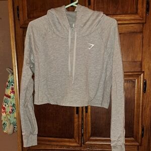 Gray Gymshark Women's Cropped Hoodie